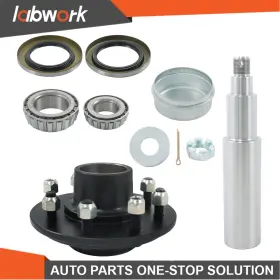 Tl43639q Labwork 8 On 6.5ft Wheel Kit 9/16ft Bolts And Circular #42 Spindle For 7000lbs Axle