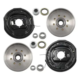 Tr112064 Labwork 8 On 6.5 Inch Trailer Hub Drum Kit 9/16 Studs 12 X2 Electric Brakes For 7k-8k Axle
