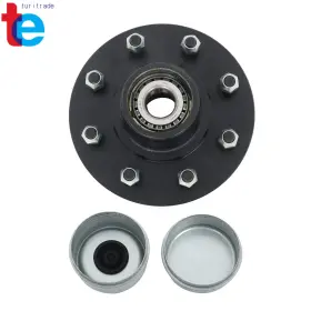 Tr87258 Labwork 8 On 6.5ft Trailer Wheel Hub Kit 9/16ft Bolts #42 Spindle With Bearing