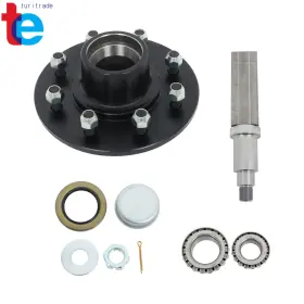 Tr87274 Labwork 8 On 6.5ft Wheel Hub Kit #42 Spindle For 6000lbs Trailer Axle With Bearing Tr87274 Labwork 8 On 6.5ft Wheel Hub Kit #42 Spindle For 6000lbs Trailer Axle With Bearing