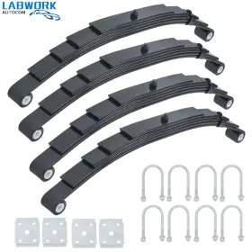 La2001384cm Labworkauto For 6000lbs Tandem Trailer Axle Suspension Kit 5 Leaves Double Eye Black