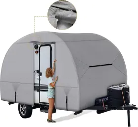Rp-151 Leader Accessories 304494 Travel Trailer Cover R-pod Rv Fits Model 1 - Up To 13ft7 Inch Gray