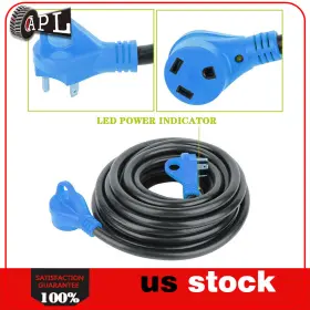 Ap10937le372er Leader 30ft 30amp Heavy Duty Rv Extension Cord Copper Wires Trailer Motorhome 125v