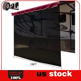 E17829cp781s Leader Black 8ft Rv Shade Screen Mesh 19 Foot Length For Camper Trailer Canopy