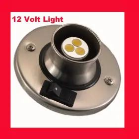 4019spotbw3 Led4rv 12 Volt Led Eyeball In Bright White - Brushed Nickel