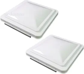 Leisure Coachworks 630991279866 2 Packs 14 Inch Rv Roof Vent Cover Universal Replacement White 2-pack Leisure Coachworks 630991279866 2 Packs 14 Inch Rv Roof Vent Cover Universal Replacement White 2-pack