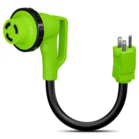 Leisure Cords 880615691769 12 90degree Dogbone Rv Adapter 15 Amp Male To 30 Female With Twist Lock And