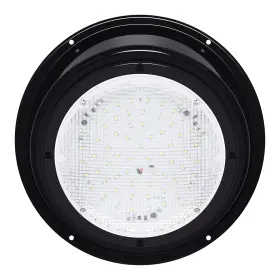 8.5-scare-lght-bzl Leisure Led 8.5 Inch Round 12v Light 600 Lm Black Scare Porch With Angled Bezel