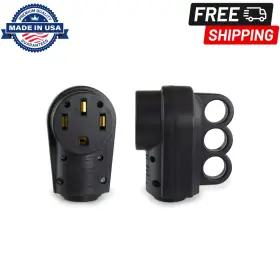 Lc-end-50f Leisurecords 50 Amp Rv Female Plug Replacement Receptacle Ergonomic Grip Handle New Lc-end-50f Leisurecords 50 Amp Rv Female Plug Replacement Receptacle Ergonomic Grip Handle New