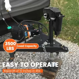 Lfgd0105c0002 Lfgud Electric Trailer Jack 3500lbs Capacity Waterproof Covered Power Tongue #2