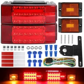 Linkitom 608631397119 Submersible Led Trailer Light Kit - Bright Brake Turn Tail Lights For Rv Boat
