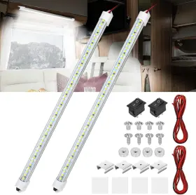 001802547 Linkstyle 2pcs 12v Interior Led Light Bar 48 Leds Slim Diy Switch