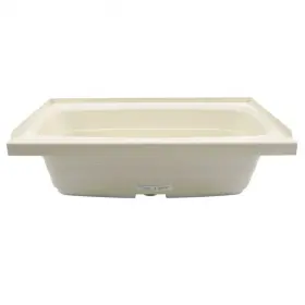 209385 Lippert Bathtub Parchment-center Drain