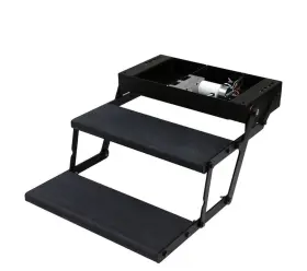 353621 Lippert - 30 Inch Double Tread-lite Electric Power Aluminum Stairs