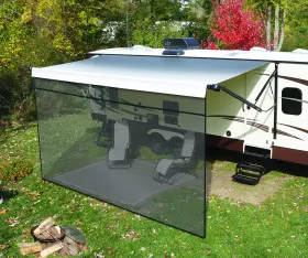 3797821015 Lippert Solera Awnings - Super Shade 15ftw X 10fth Black Plastic Rv Awning