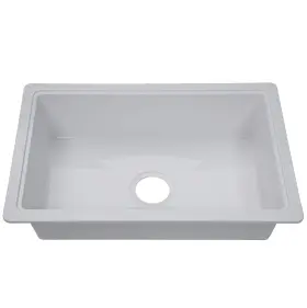 809032 Lippert - Plastic White Drop-in Rectangular Single Bowl Kitchen Sink