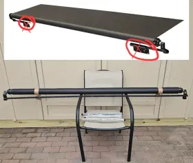 V000168105 Lippert Components Solera 84 Inch Slide Topper - Black Read Description