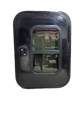 V000766717 Lippert Rv Camper Driver Tear Drop Trailer Entry Door Black 26 Inch X 36 Right