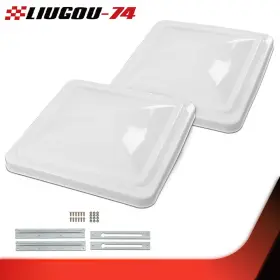 Big41385 Liugou74 2pcs White 14 Inch X Replacement Roof Vent Cover Camper Rv Trailer Ventline New