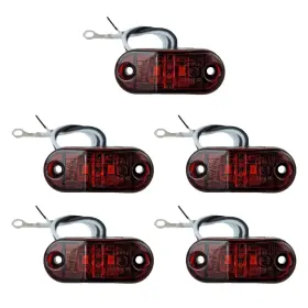 El-112602r Long Haul 5 2 1/2 Inch X 1 1/16 Led Red Oval Marker Clearance Trailer Side Light Lamps Rv
