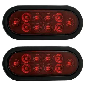 Long Haul Elk-106210r2 Partsam Trailer Truck Oval Sealed Red Led Stop/turn/tail Brake Light 4pk