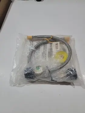 B07zcrflhd Longads 15 Inch Packs Of 2 Rv Propane Hoses With Gauge Stainless Steel Braide