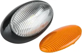 Lumitronics 783583282697 Rv 12v Led Oval Porch Utility Light No Switch - Black Base