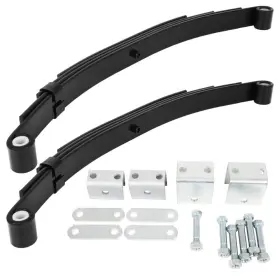 13276196 Luxfineparts Single Trailer Axle Suspension Kit 4 Leaf Springs And Hanger 3500lb