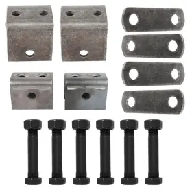 13276207 Luxfineparts For 1-3/4 Inch Wide Double-eye Springs Single Axle Trailer Spring Hanger Kit