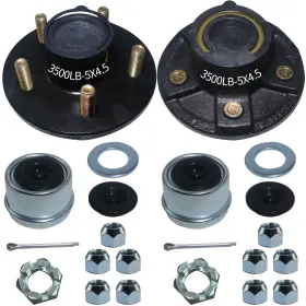 He-qc0010-2 Luxtrksto Trailer Hubs 5 Lug 4.5 5x4.5 For 3500lb 11/16ftft To 13/8ftft #84 Taper