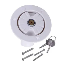 H844467 Machswon Motorhome Locking Water Cap Key Lock Black 38mm Outer 80mm Opening Size Secure