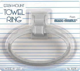 4578w Magic Mounts Towel Ring 1pk White 4578w Magic Mounts Towel Ring 1pk White