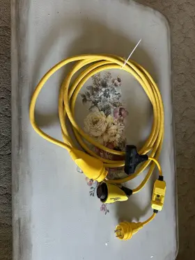 Cs30-25 Marinco Eel Shore Power Chord 25 Ft. 30amp 125v And 120v 15 Amp 3 Outlet Splitter #2 Cs30-25 Marinco Eel Shore Power Chord 25 Ft. 30amp 125v And 120v 15 Amp 3 Outlet Splitter #2