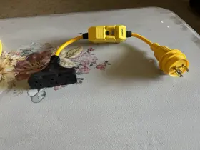 Cs30-25 Marinco Eel Shore Power Chord 25 Ft. 30amp 125v And 120v 15 Amp 3 Outlet Splitter #3 Cs30-25 Marinco Eel Shore Power Chord 25 Ft. 30amp 125v And 120v 15 Amp 3 Outlet Splitter #3