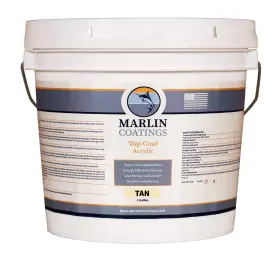 Marlin Coatings Atc-tan-1g Rv Roof Coating - Premium Acrylic Elastomeric Waterproof Sealant Designed F