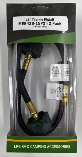 Marshall Excelsior Mer426-15p2 15 Inch Lp Pigtail 2-pack 1/4 Mpt X Qcc