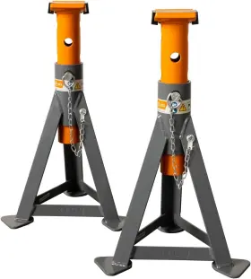 Martins Industries 689394098239 3.3-ton Jack Stands X2 Suited For Grey And Orange