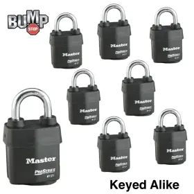 6121nka Master Lock - 8 High Security Pro Series Padlocks With Bumpstop Technology 6121nka Master Lock - 8 High Security Pro Series Padlocks With Bumpstop Technology