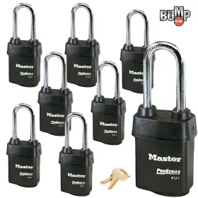 6121nkalj Master Lock Lock- 8 High Security Pro Series Padlocks With Bumpstop Technology