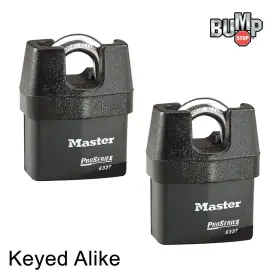 6327nka-2 Master Lock 6327nka Pro Series Padlock - 2 High Security Locks With Bumpstop