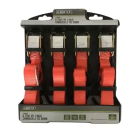 Mm27 Master Mechanic 6 Pack - Cam Buckle Tie-downs Ft. X 1 Inch 4-pk