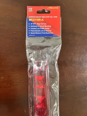 M63318r-a Maxxima 15.5 Inch 10-led Surface Mount Red Stop Tail Turn Light M63318r-a Maxxima 15.5 Inch 10-led Surface Mount Red Stop Tail Turn Light