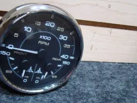 8640-40013-19 Medallion 8640-40003-19 Used Motorhome 3 In 1 Tach / Front Air/ Rear Air Dash Gauge P/n 8640-40013-19 Medallion 8640-40003-19 Used Motorhome 3 In 1 Tach / Front Air/ Rear Air Dash Gauge P/n