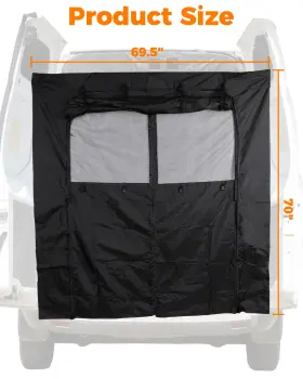 C1783 Melipron Van Bug Screen Fit For Ford Transit 2015-2025 Medium Roof Rear Door