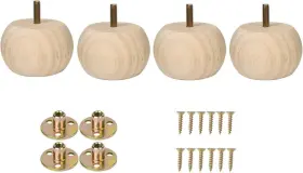 Metany03230323002 Metany Set Of 4 Unfinished Bun Feet Furniture 2inches Round Metany03230323002 Metany Set Of 4 Unfinished Bun Feet Furniture 2inches Round
