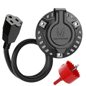Mic-05-095 Mictuning 15amp 125v Ac Port Plug 12awg Copper Wire Rv Shore Power Inlet Socket Waterproof Mic-05-095 Mictuning 15amp 125v Ac Port Plug 12awg Copper Wire Rv Shore Power Inlet Socket Waterproof