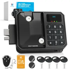 Mic-090-003 Mictuning Keyless Rv Door Lock Trailer Entry Latch Bolt - Wireless Key Fob Nfc