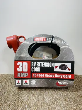 A10-30e Mighty Cord 15ft 30 Amp Rv Power Heavy Duty Outdoor For Usa