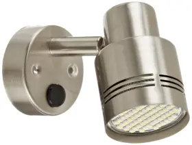 9090108 Mings Mark 013964603781 Stylish Camping 12v Led Reading Light Fixture Brushed Nickel