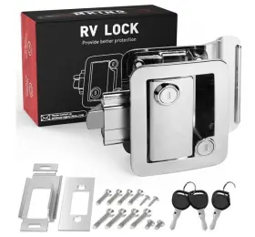 Fcs003 Mking Rv Paddle Entry Door Lock Latch Handle Knob Deadbolt Camper Trailer Cargo Chrome Fcs003 Mking Rv Paddle Entry Door Lock Latch Handle Knob Deadbolt Camper Trailer Cargo Chrome